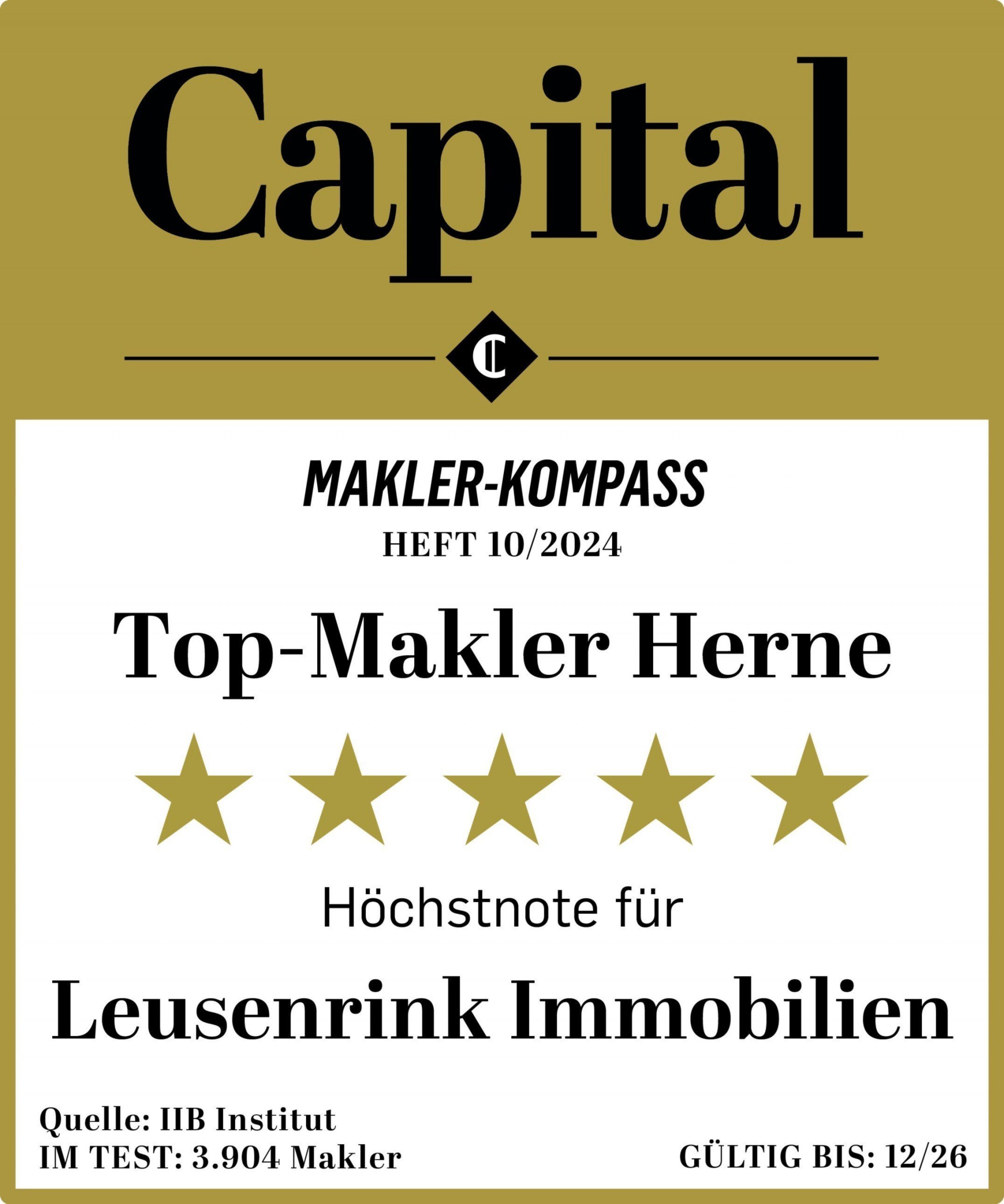 Foto Ausgezeichnet von Capital als Top-Makler (2024)