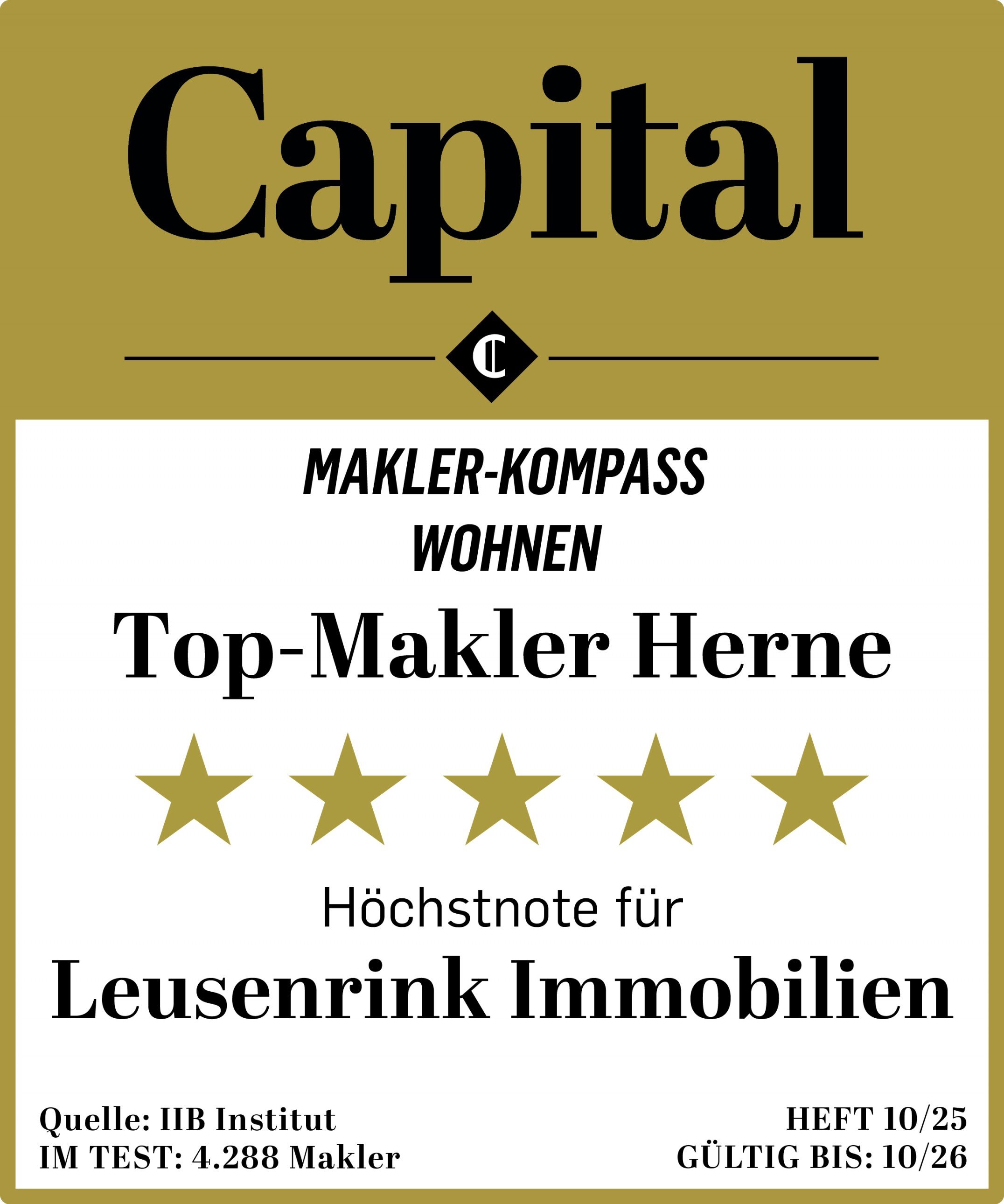 Foto Ausgezeichnet von Capital als Top-Makler (2025)
